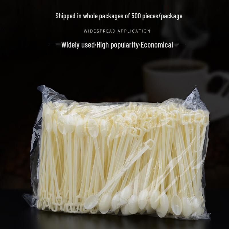 Homeglen Disposable Long Handle Plastic Stirring Spoons