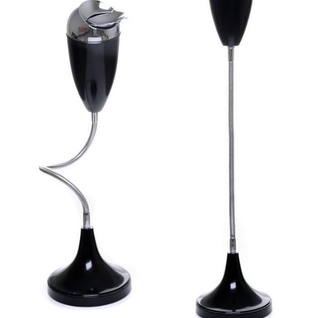 Curved Red Wine Bottle Metal Ashtray: Creative Liftable Telescopic Floor-Standing Design