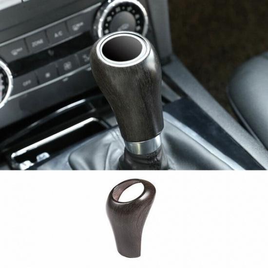 Oak Wood Grain Inner Gear Shift Knob Cover Trim Fit For Benz C-Class 2004-2014
