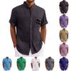 Men's Vintage Button Down Bowling Shirts Short Sleeve Summer Beach Shirt