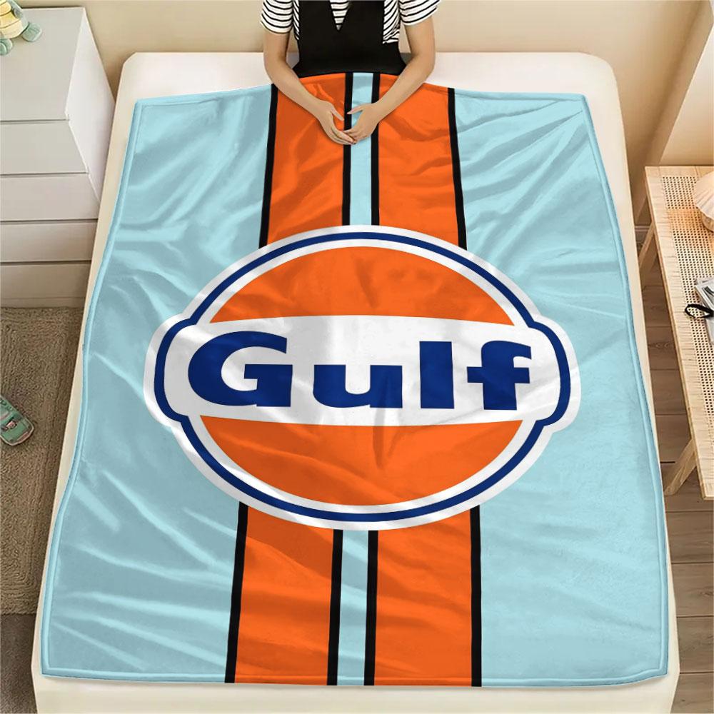 Gulf Printed Flannel Blanket, soft throw for bedroom sofa, washable, Christmas present, great gift.