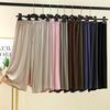 Женские летние модальные широкие брюки для отдыха - Однотонные, универсальные, свободного кроя, длиной семь восьмых
