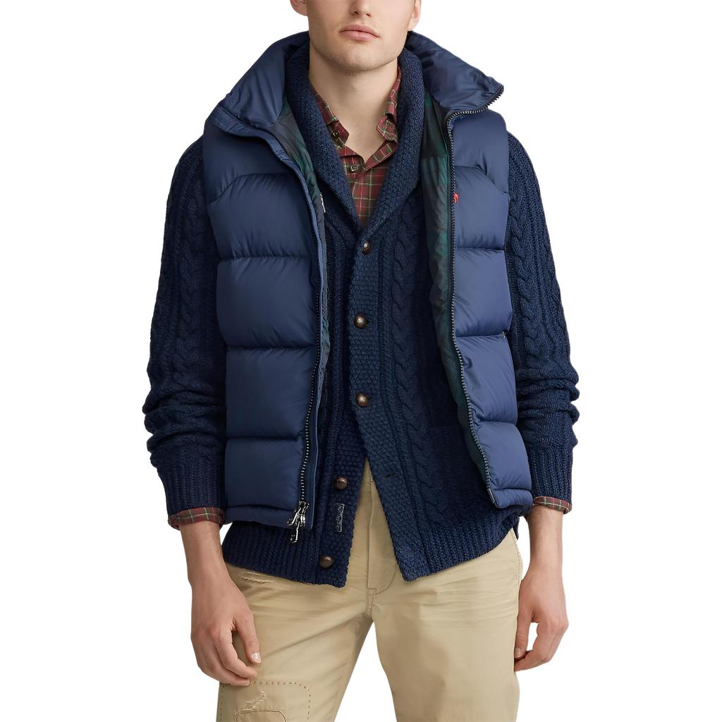 Polo Ralph Lauren SS26 Без рукавов Вышитый логотип-пони Стойка воротник Пуховый жилет Мужской жилет 710968282-002
