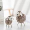 Wool Holiday Christmas Felt Sheep Figurines Party Supplies Statue Miniature Home Decoration