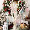 5pcs Transparent Snowflake Ice Strip Pendants Xmas Tree Hanging Ornament Home Xmas Decoration
