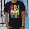 90s Vibe 1990 Style Fashion 90 Theme Outfit Nineties Costume T-Shirt Funny Graphic Tee Tops Unisex Fashion Clothing Cotton Tees