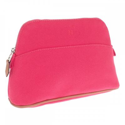 HERMES   Косметичка розовая парусина/кожа Женская