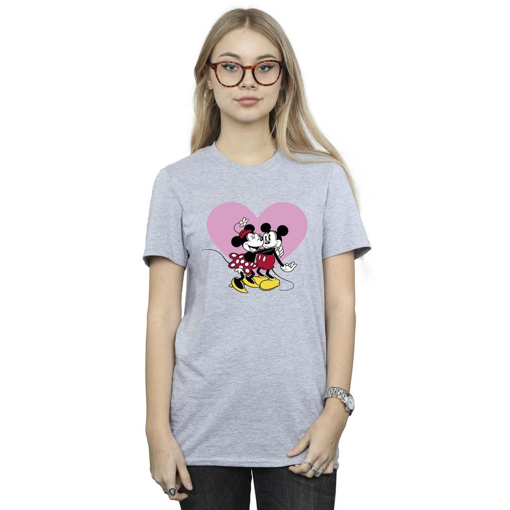 Disney Womens/Ladies Mickey Mouse Love Languages Cotton Boyfriend T-Shirt
