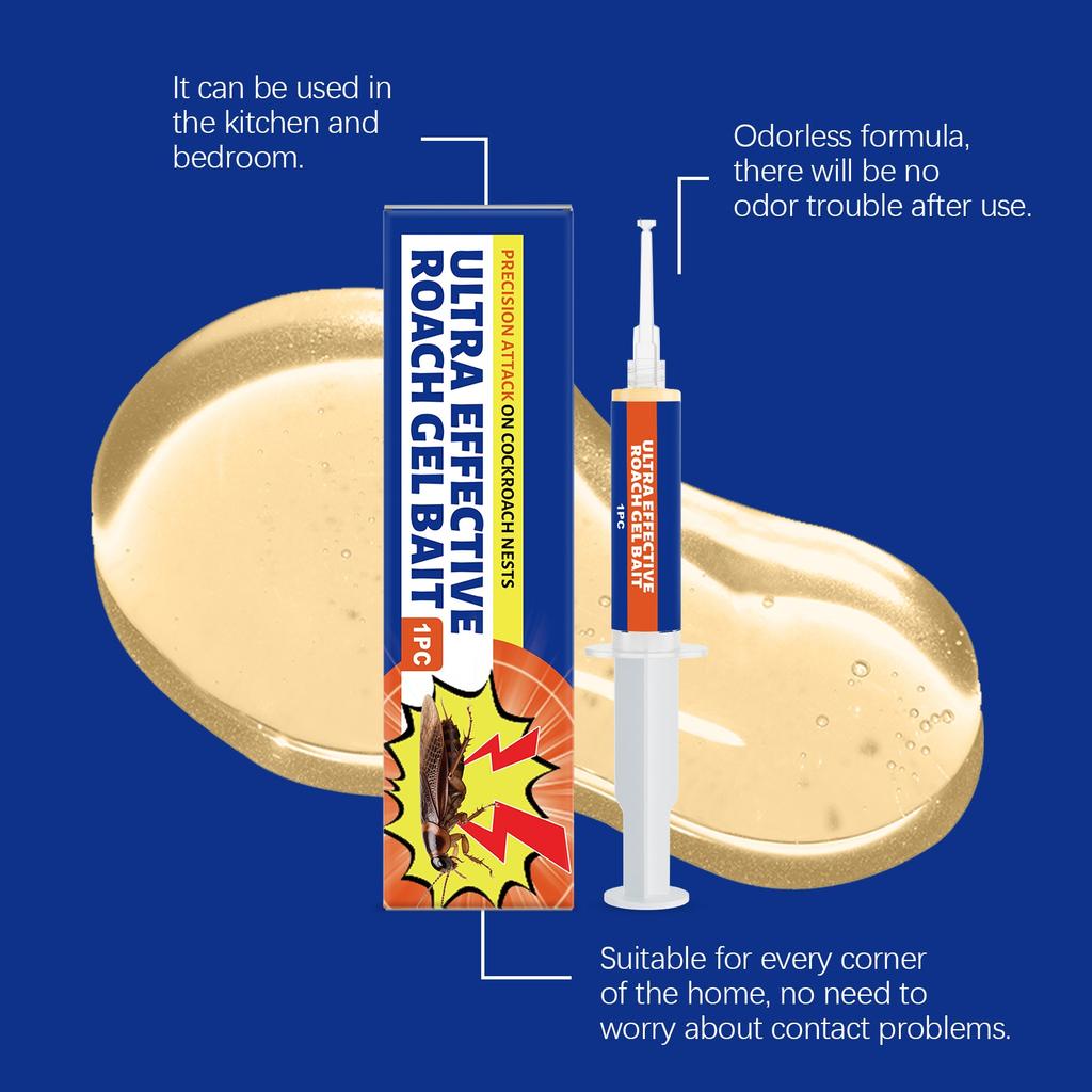 Гель для уничтожения тараканов, Быстродействующий гель для уничтожения тараканов в помещении, Гель для уничтожения тараканов длительного действия для подавления появления
