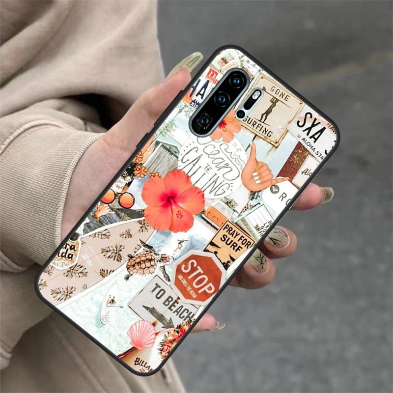 Летний пляжный коллаж Чехол для Huawei P40 Lite P20 P30 Nova 11 Pro 9 10 SE 3i 7i 11i 5T Y60 Y61 Y70 Y90 Y91 Обложка