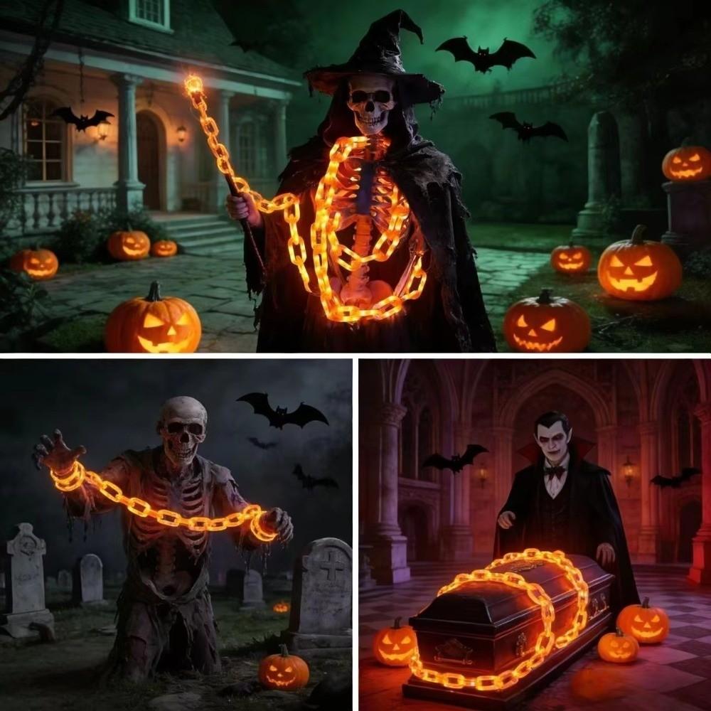 8 Lighting Modes Skeleton String Lights 2M Decorative Atmosphere Lights Outdoor Decoration
