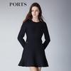 PORTS Women's Fall/Winter Wax Seal Metal Buckle Embellished Dress