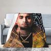 Chris Brown Quality Soft Warm Throw Blanket for Kids Winter Home Decor Street Trend Bedspread Cozy Blanket for Living Room Bedro