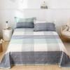 Клетчатый постельный комплект для студентов в нейтральных тонах - Идеально для использования в общежитии