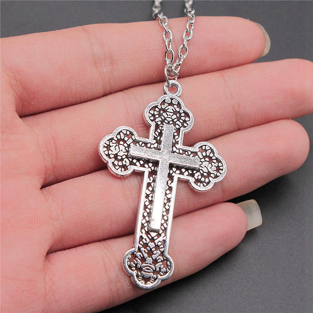 Крест Талисман Амулет 45 см или 70 см Длинная Цепочка Ожерелье Женские Украшения Пляжные Тенденции Художественные Принадлежности