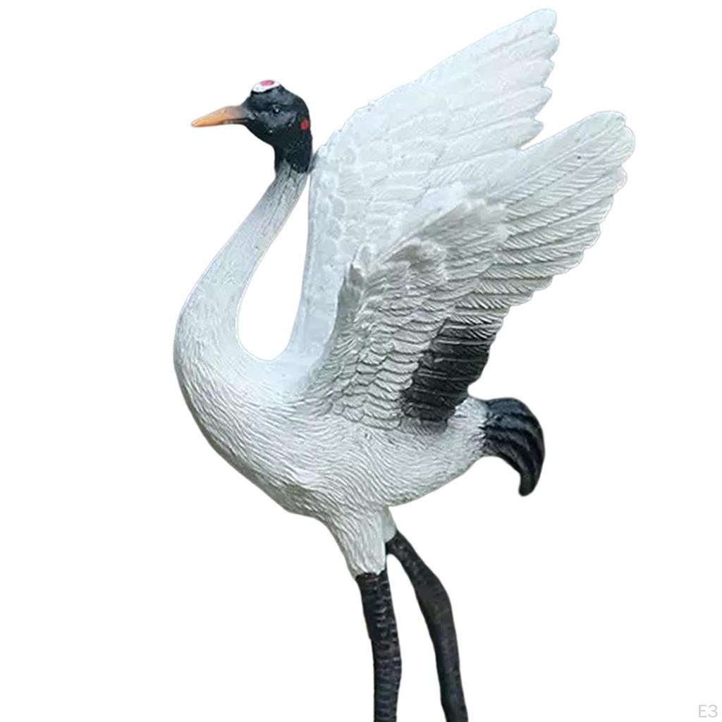 Садовая статуя, фигурка животного, журавль, скульптуры для двора, художественное ремесло, новинка, миниатюрные статуи птиц для
