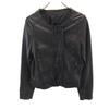 UNITED ARROWS No Collar, Sheep Leather Leather Jacket 40 Black Women Used