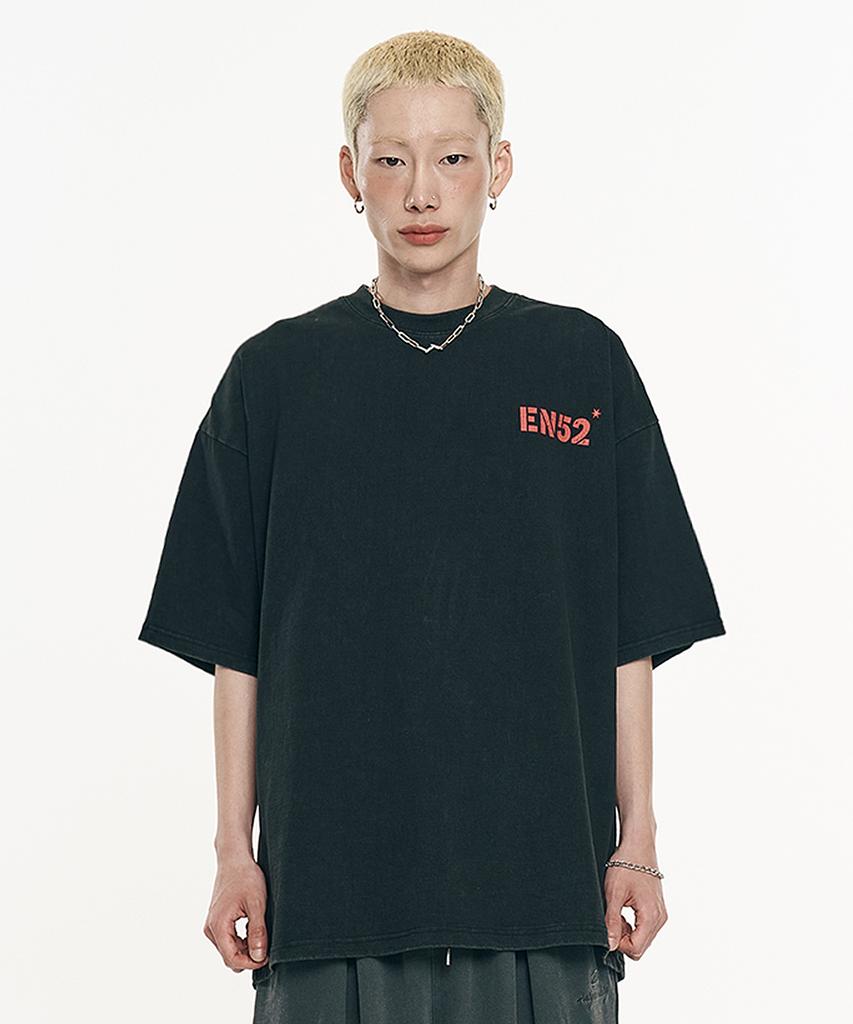 EASY NO EASY Vintage Usa Flag Short Sleeve - Black