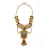 Colorful Stone Bohemia Tassel Necklace Vintage Tibetan Metal Necklace Ethnic Style Necklace  Party
