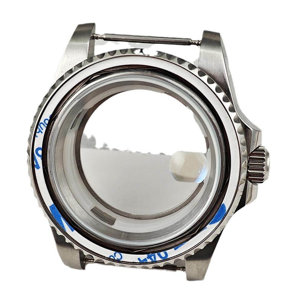 40mm Stainless Steel Case for Men's Modified Watch with Mineral Glass, Compatible with 2813/8215 Movements
