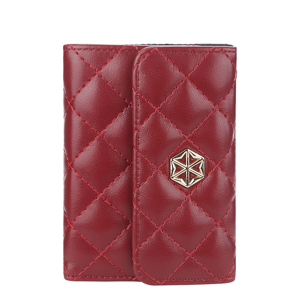 Boiseen's New Women's Card Bag, Embossed Multi-card Organ, Change Bag, Compact Buckle Wallet.