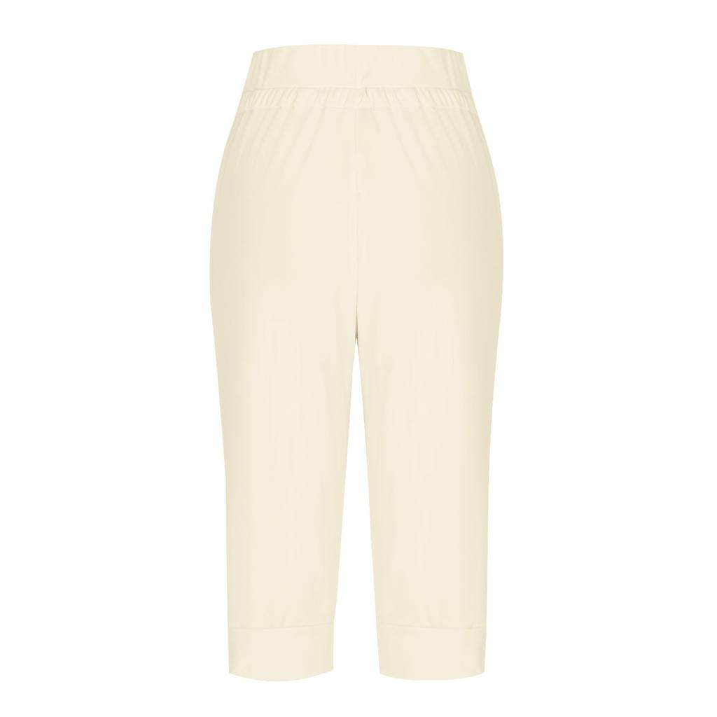 Брюки для женщин, повседневные летние брюки с эластичной резинкой на талии и карманами