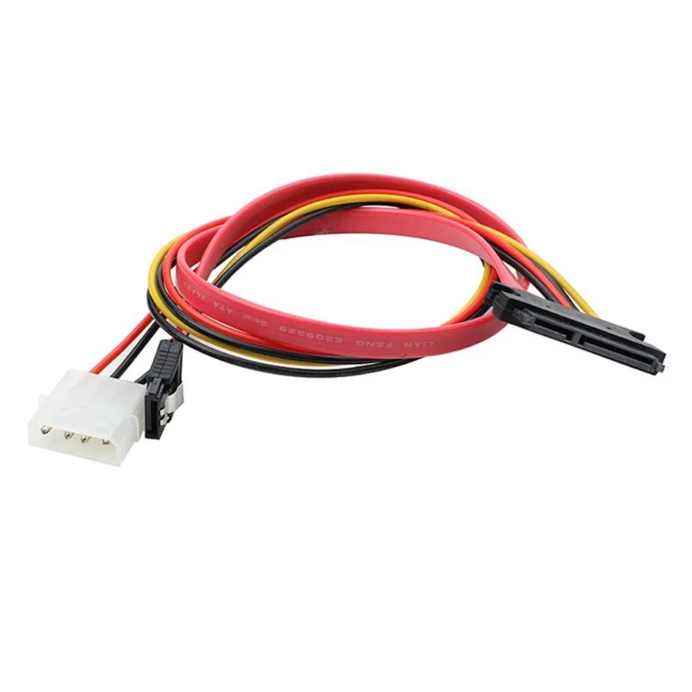 All-in-One Power Data SATA Cable High Quality 4Pin Molex IDE to 7+15Pin Adapter for Desktop PC SSD HDD Optical Drive Stable Connection Multi Length