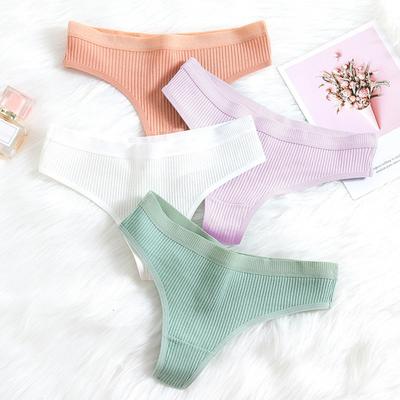 Женские трусики из хлопка с низкой посадкой, бесшовные, эластичные, с хорошей воздухопроницаемостью, однотонные, влагоотводящие трусы для занятий спортом и работы