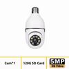 5MP E27 Bulb Surveillance 4X Digital Zoom Camera 2.4G 5G WiFi Wireless Baby Monitor Cameras AI Tracking Home Color Night Vision CCTV Cam