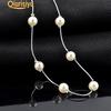 Women Faux Pearl Charm Pendant Chain Choker Short Necklace Jewelry Fashion Jewelry