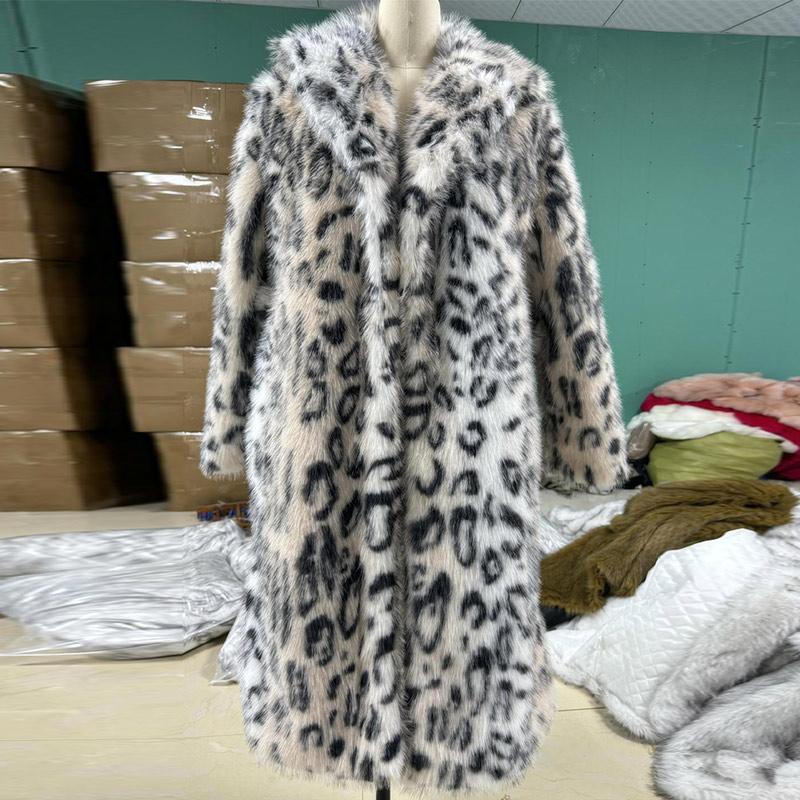 Женская шуба из искусственного меха гепарда с капюшоном, пушистая сексуальная длинная верхняя одежда с поясом для свадебных вечерних офисов