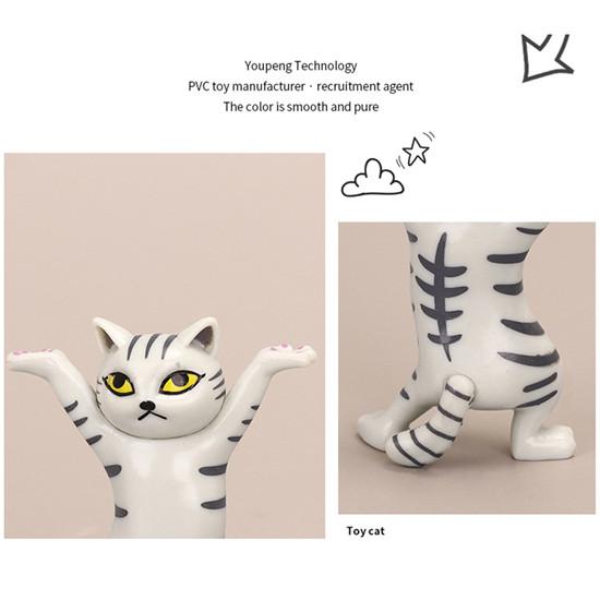 Enchanting Cat Pen Holder Cat Bracket Cute Decoration Hand-Made Home Decor Cat Ornaments Easter Decoration