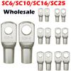 100pcs Copper Lug Ring Wire Connectors Cable Electric Crimp Terminal SC6-6 SC6-8 SC10-6 SC10-8 SC16-6 SC16-10 SC25-6 SC25-12