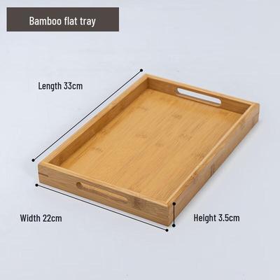 Прямоугольный бамбуковый поднос для сервировки