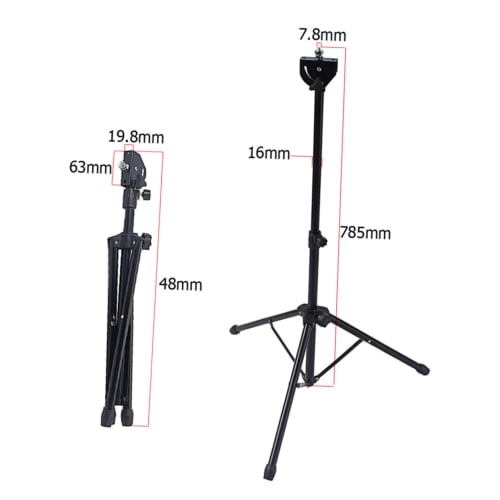 WESIEVYA Adjustable Metal Drum Stand, Dumb Drum Holder with Rubber Feet, Stable Support for Practice Pads, 8-Inch, Black
