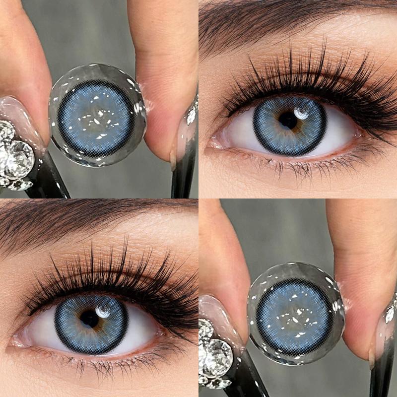 Контактные линзы MillCreek Diamond Sugar Green/Grey/Brown/Blue Степень миопии (0-8.00) 1 год использования Диаметр: 14,5-мм естественная удобная линза