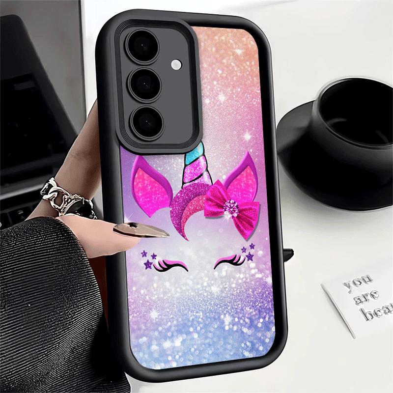 Чехол для телефона Samsung Galaxy A17 A16 A15 A14 A13 Розовый Единорог Радуга A56 A36 A26 A55 A35 A25 A54 A34 A24 A53 A33 A23 A07 A06
