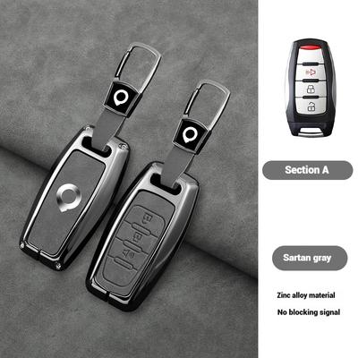 Чехол-брелок для автомобильного ключа из цинкового сплава и натуральной кожи, подходит для Great Wall Ower GWM P Series Pickup Great Wall Poer Truck, аксессуар