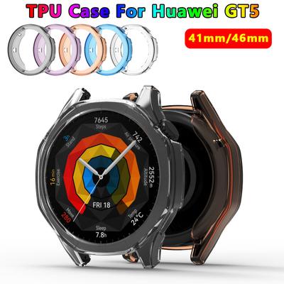 Силиконовый чехол из ТПУ для Huawei Watch GT 5 41 мм 46 мм, защитная рамка для экрана, бампер, чехол-накладка для смарт-часов Huawei Watch GT5