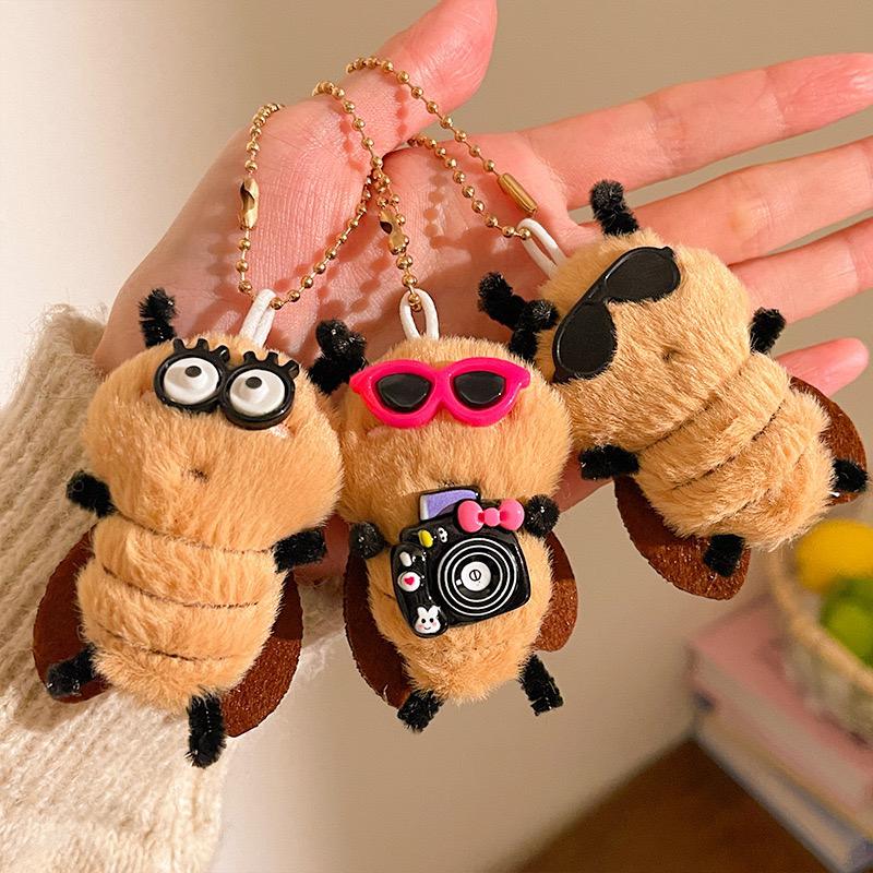 1-3pcs 2025 New Cockroach Plush Toy Ugly Cute Doll Bag Pendant Keychain Small Pendant Toy Children