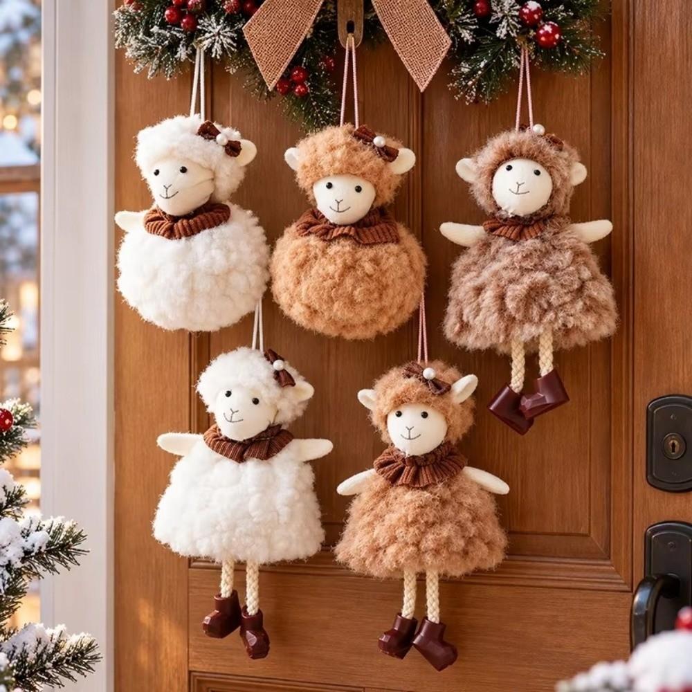 Curly Fur Little Lamb Hanging Pendant Plush New Year Xmas Decoration Spring Festival