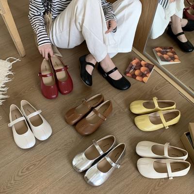 2025 новые туфли на плоской подошве с мягкой подошвой в одно слово с Дуду, туфли бабушки с мелким вырезом, персонализированные модные копытца, туфли с раздельным носком, поют