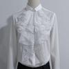 Adjustable Ruffled Design Collar Elegant Decorative Lace Neckline Layered Lace False Collar  Female