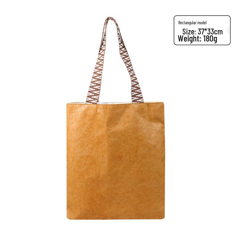 Водонепроницаемая крафт-бумажная сумка-тоут DuPont - Креативный подарок и ретро-сумка через плечо с печатью логотипа