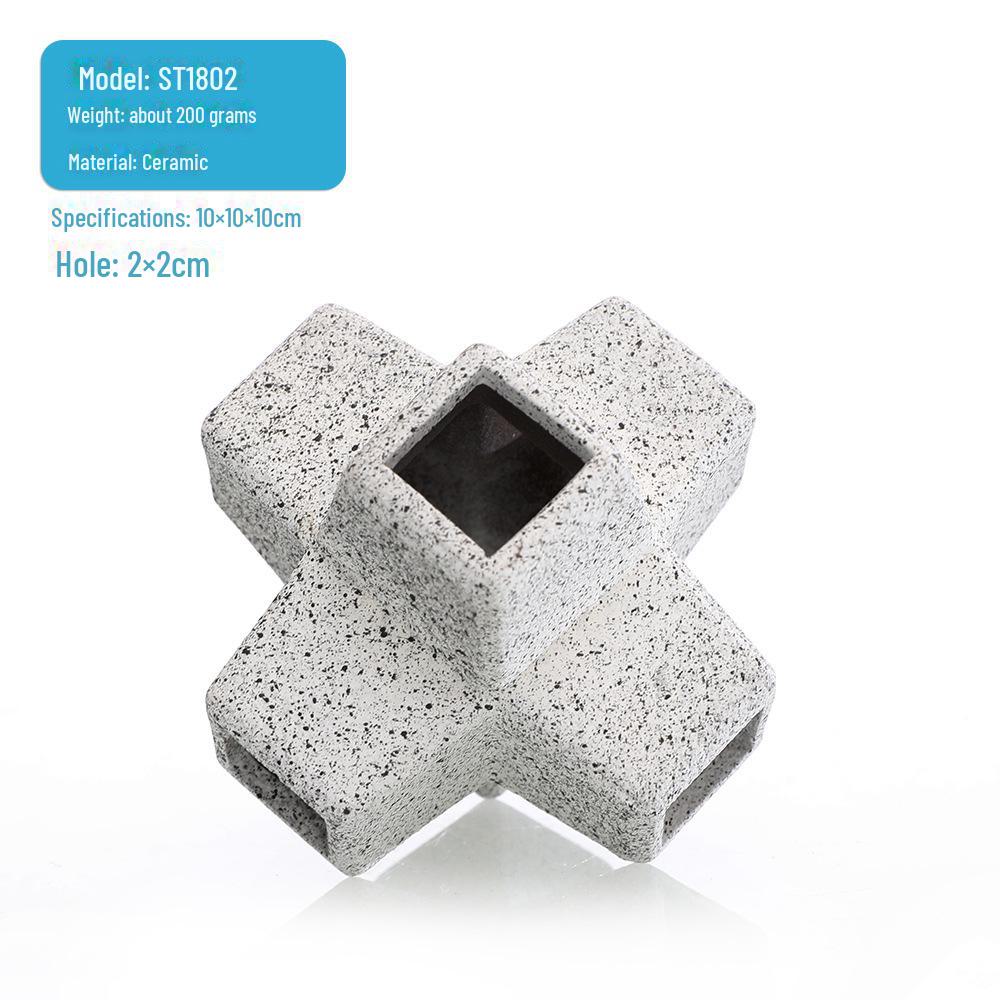 Полный набор для декорирования аквариума: Высокотемпературные керамические украшения из фиолетового песка с тайником Snapper.