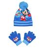 Шапка с помпоном для мальчиков + комплект перчаток - Mickey, PONPOM BLUE, один размер