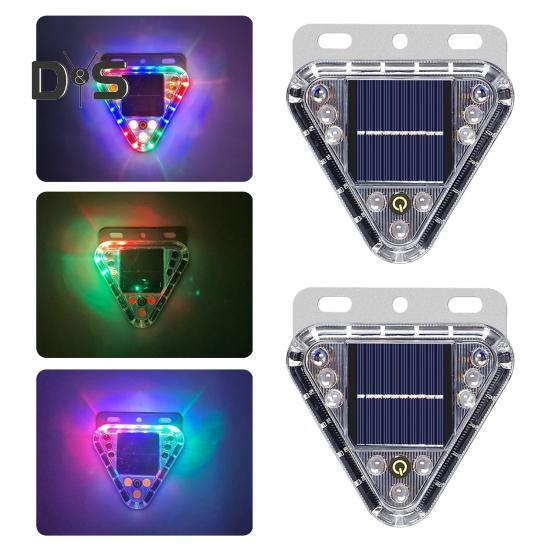 Треугольный солнечный предупреждающий световой сигнал, режимы, регулируемый, водонепроницаемый, супер яркий светодиодный мигающий фонарь, автомобильный прицеп, грузовик, задний мигающий фонарь, предупреждающий свет безопасности