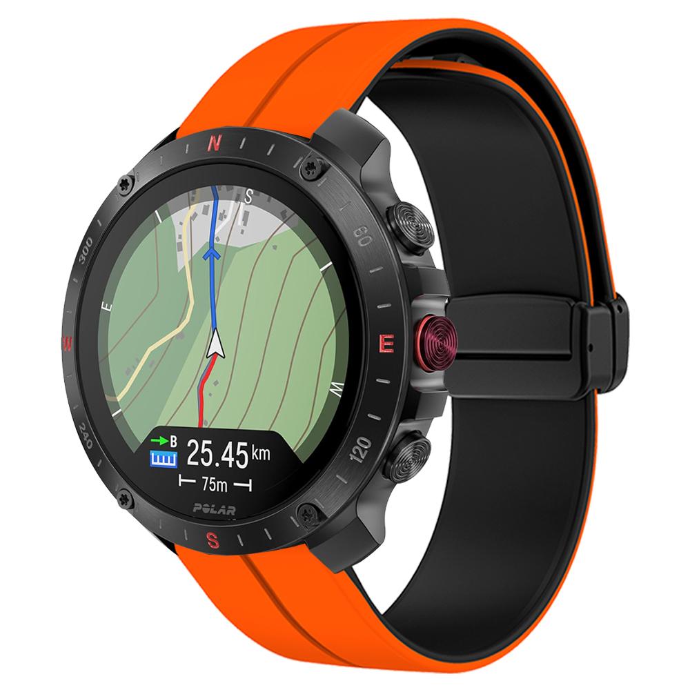 22 мм 20 мм Магнитная пряжка Силиконовый ремешок для POLAR Grit X2 Pro Titan / Vantage V3 M M2 / Ignite 3 2/Pacer / Unite Ремешок
