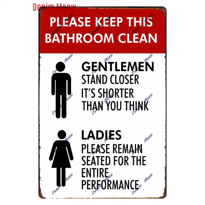Смешная персонализированная туалетная комната, металлические жестяные таблички, винтажная табличка для туалета, настенное искусство в туалете, декор ванной комнаты, таблички для туалета, WY156