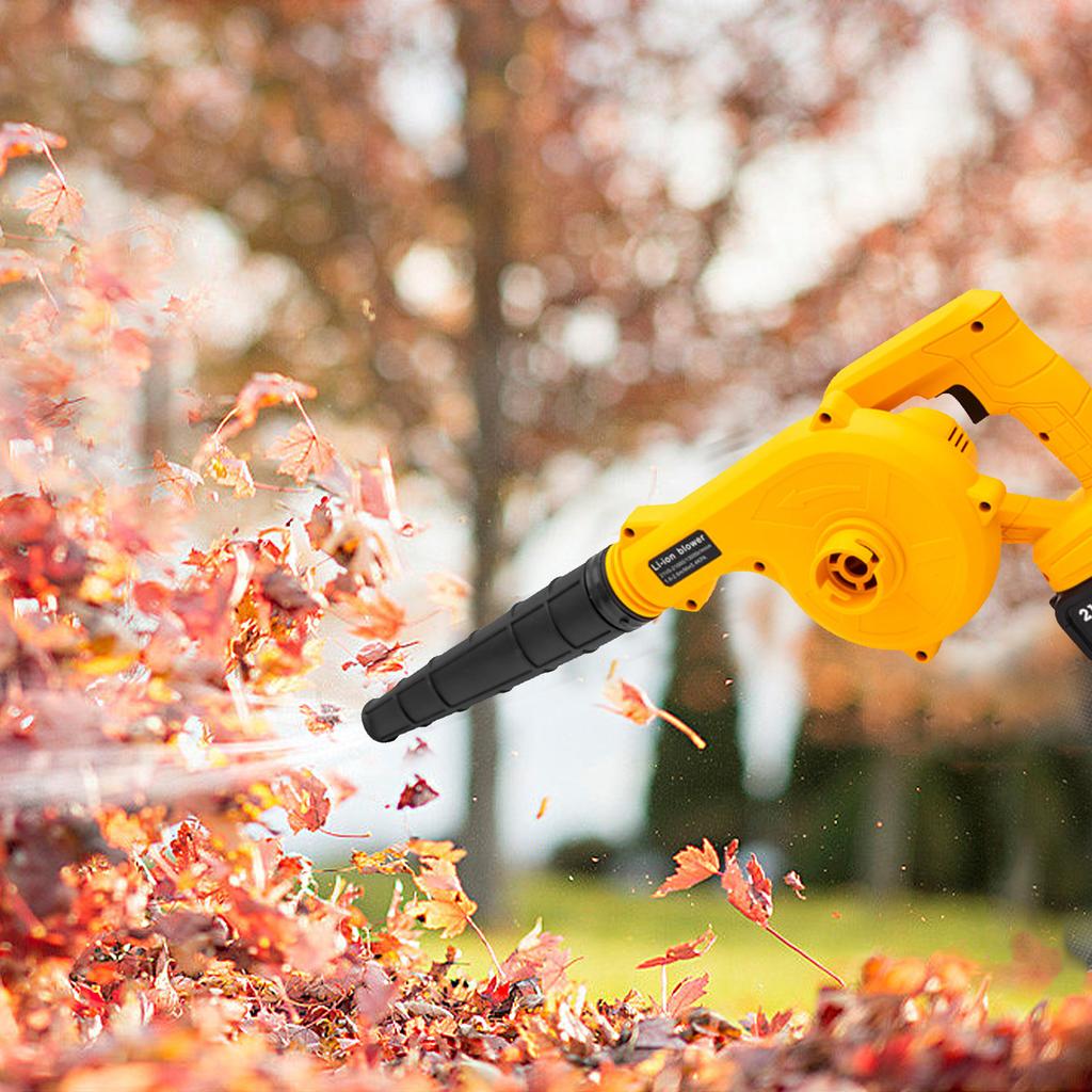 21 В перезаряжаемая литиевая электрическая воздуходувка, 3000 мАч литиевая беспроводная воздуходувка для листьев, большая мощность